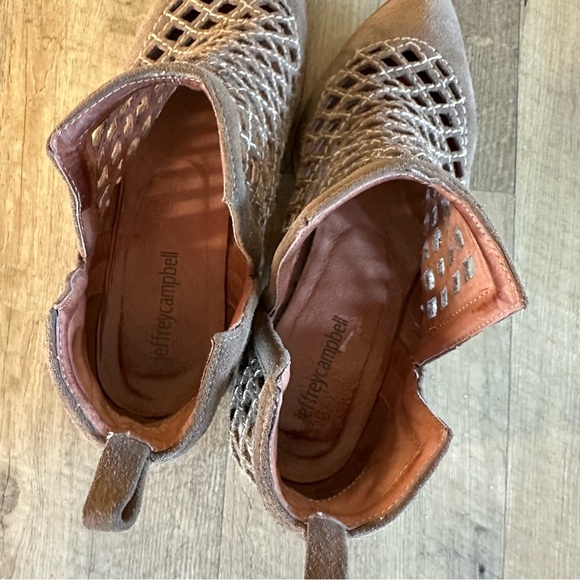 Jeffrey Campbell Taggart Tan Suede Ankle Boots - Picture 9 of 10